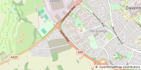 Map of Daventry, Northamptonshire