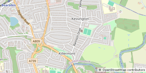 Map of Glasgow, East Dunbartonshire