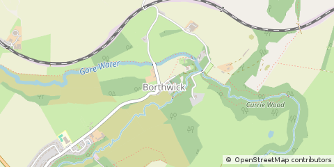 Map of Gorebridge, Midlothian