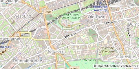 Map of Edinburgh, Midlothian