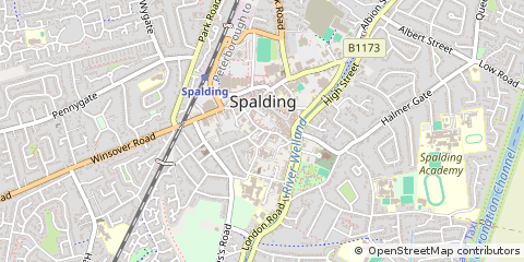 Map of Spalding, Lincolnshire