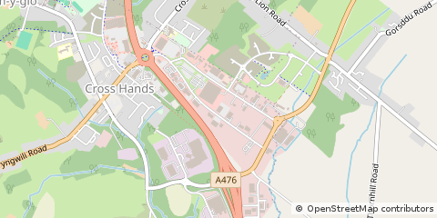 Map of Cross Hands Llanelli, Carmarthenshire