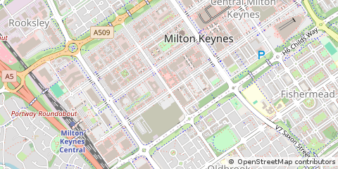 Map of Milton Keynes, Buckinghamshire