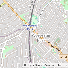 Map of Worcester Park