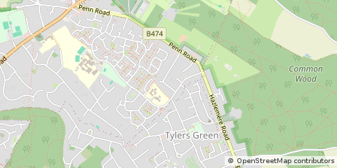 Map of High Wycombe, Bucks