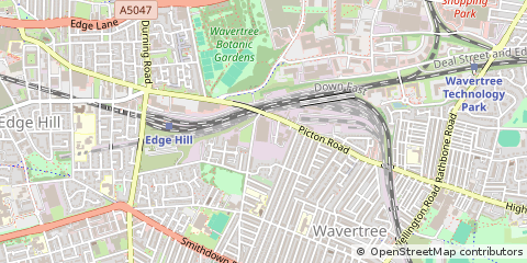Map of Liverpool, Merseyside