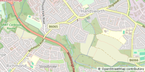 Map of South Yorkshire