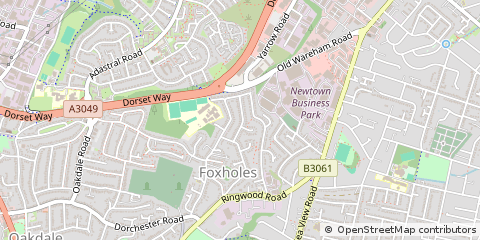 Map of Poole, Dorset