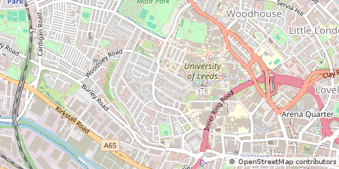 Map of Leeds, West Yorkshire