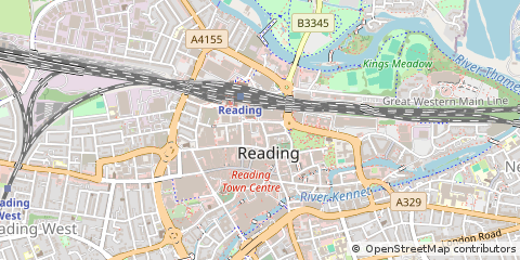 Map of Reading, Berkshire