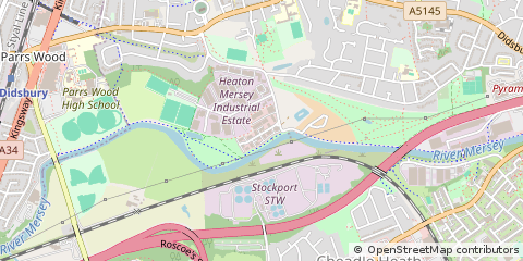 Map of Stockport, Cheshire