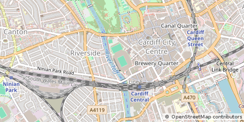 Map of Cardiff
