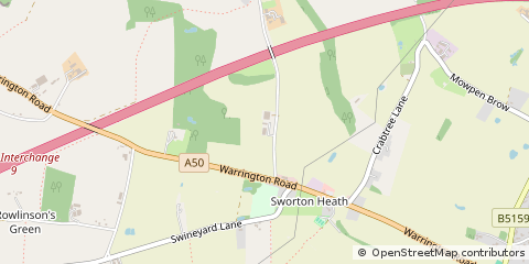 Map of Knutsford, Cheshire