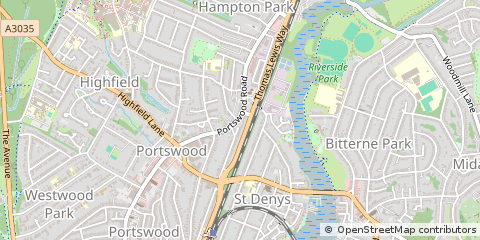 Map of Southampton, Hampshire