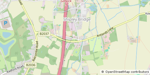 Map of Horley, Surrey