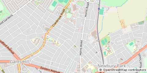 Map of Ilford, Essex