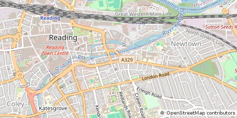 Map of Reading, Berkshire