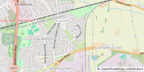 Map of Widnes, Cheshire