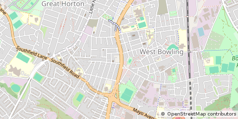 Map of Bradford, West Yorkshire