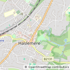 Map of Haslemere, Surrey