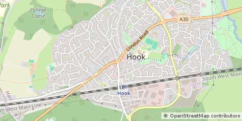 Map of Hook, Hampshire