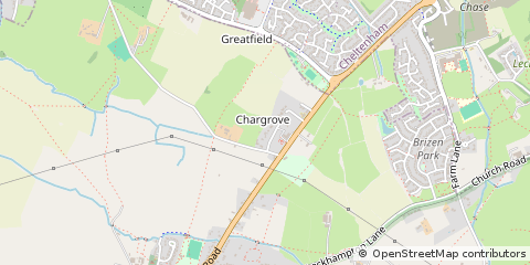 Map of Cheltenham, Gloucestershire