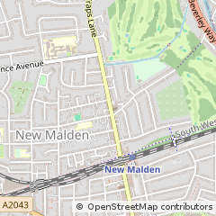 Map of NEW Malden