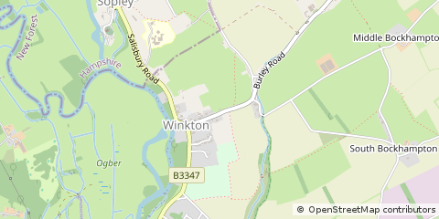 Map of Christchurch, Dorset