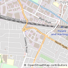 Map of Hayes, Middlesex