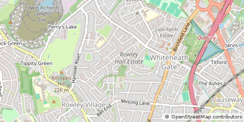 Map of Rowley Regis, West Midlands