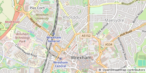 Map of Wrexham