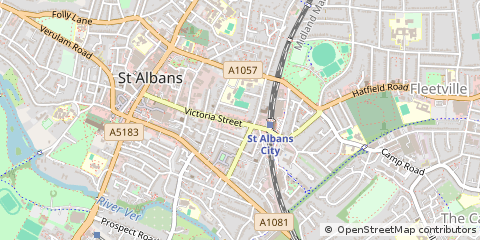 Map of ST. Albans, Hertfordshire