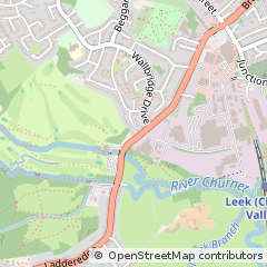 Map of Leek, Staffordshire
