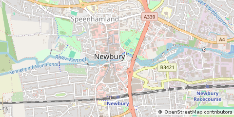 Map of Newbury, Berkshire