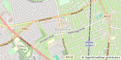 Map of Sutton Coldfield