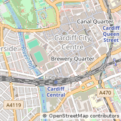 Map of Cardiff