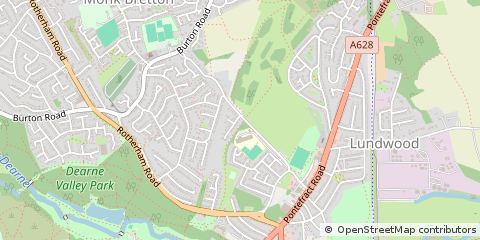 Map of Barnsley, South Yorkshire