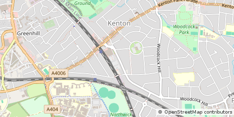 Map of Harrow, Middlesex