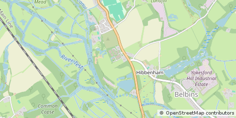 Map of Romsey, Hampshire