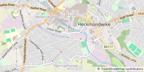 Map of Liversedge, West Yorkshire