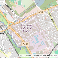 Map of Camberley, Surrey