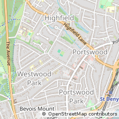 Map of Southampton, Hampshire