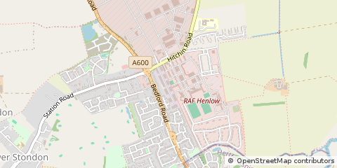 Map of Henlow, Bedfordshire