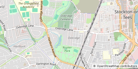 Map of Stockton-on-Tees, Teesside