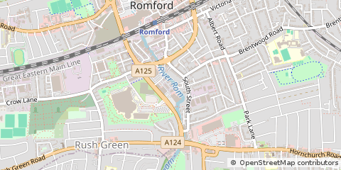 Map of Romford, Essex