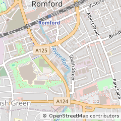 Map of Romford, Essex