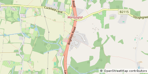 Map of Haywards Heath, West Sussex