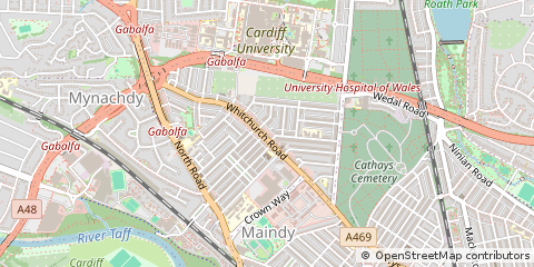 Map of Cardiff