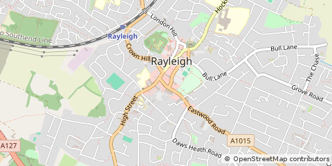 Map of Rayleigh, Essex
