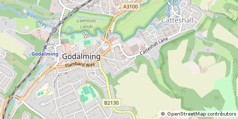 Map of Godalming, Surrey